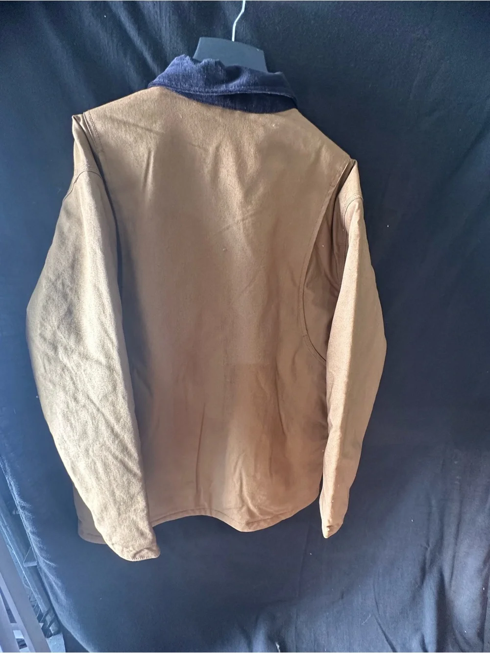 Wrangler Tan Canvas Field Jacket with Dark Brown Corduroy Collar